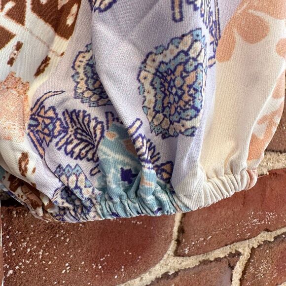 Tolani Collection patchwork Printed Dress with Ruffle womens XL NWT - Picture 10 of 11